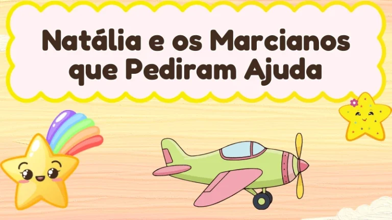 Capa da história infantil Natália e os Marcianos que Pediram Ajuda