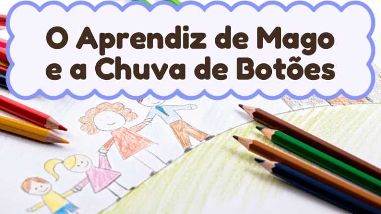 Capa da história infantil O Aprendiz de Mago e a Chuva de Botões