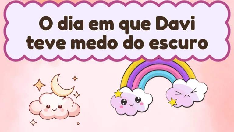 Capa da história infantil O dia em que Davi teve medo do escuro