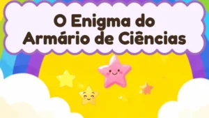 Capa da história infantil O Enigma do Armário de Ciências