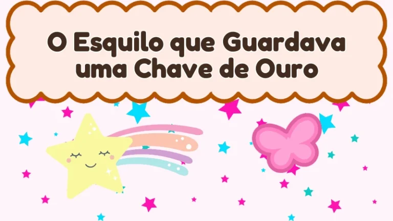 Capa da história infantil O Esquilo que Guardava uma Chave de Ouro