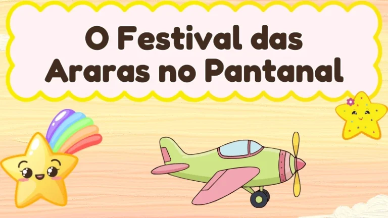 Capa da história infantil O Festival das Araras no Pantanal
