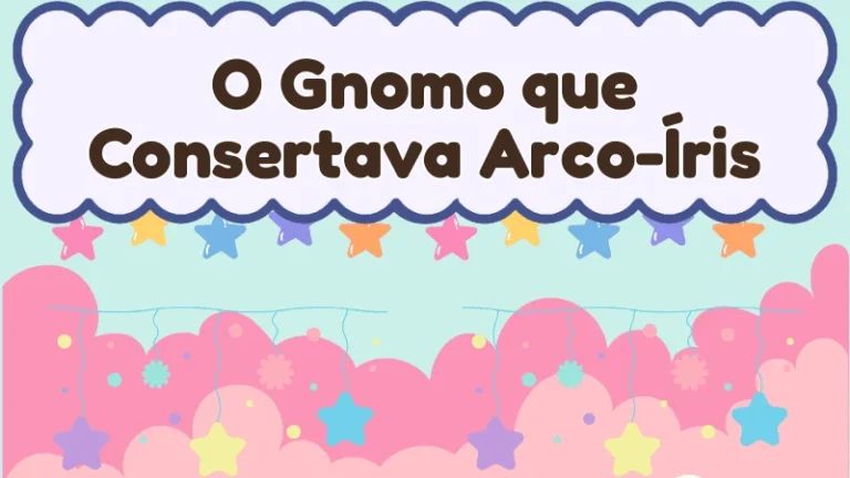 Capa da história infantil O Gnomo que Consertava Arco-Íris