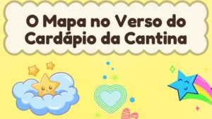 Capa da história infantil O Mapa no Verso do Cardápio da Cantina