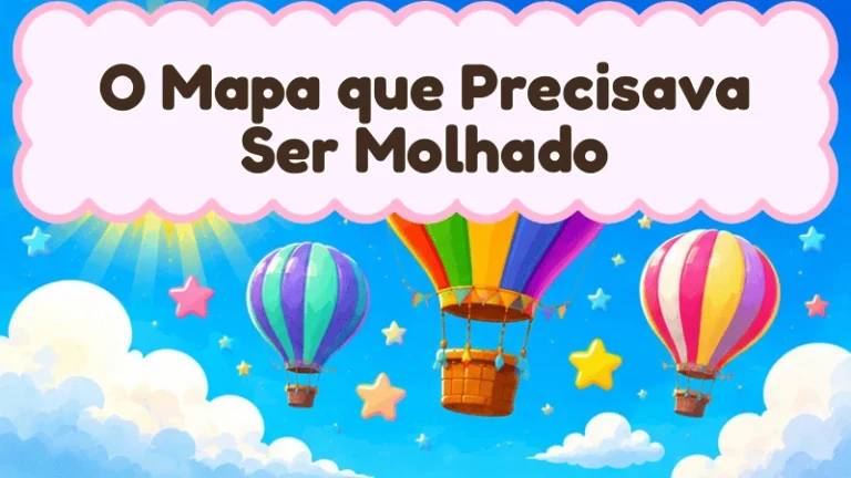 Capa da história infantil O Mapa que Precisava Ser Molhado