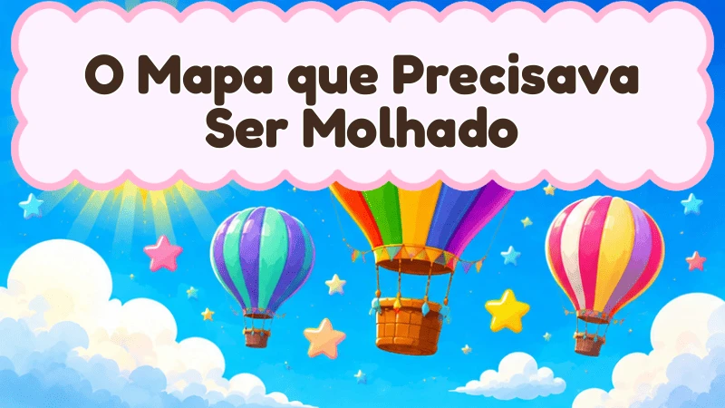 Capa da história infantil O Mapa que Precisava Ser Molhado