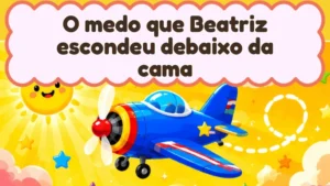 Capa da história infantil O medo que Beatriz escondeu debaixo da cama