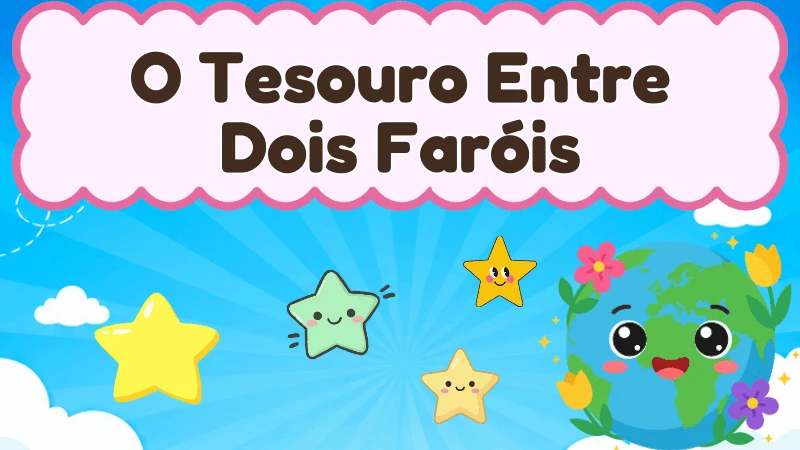 Capa da história infantil O Tesouro Entre Dois Faróis