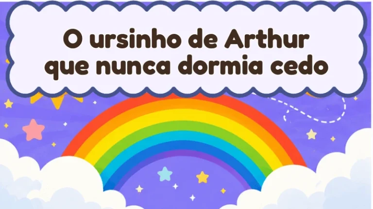 Capa da história infantil O ursinho de Arthur que nunca dormia cedo