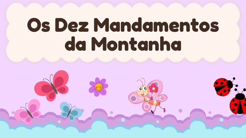 Capa da história infantil Os Dez Mandamentos da Montanha