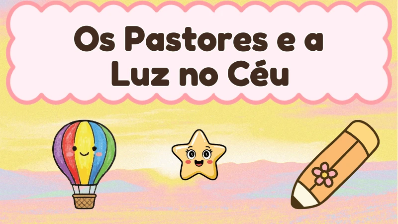 Capa da história infantil Os Pastores e a Luz no Céu