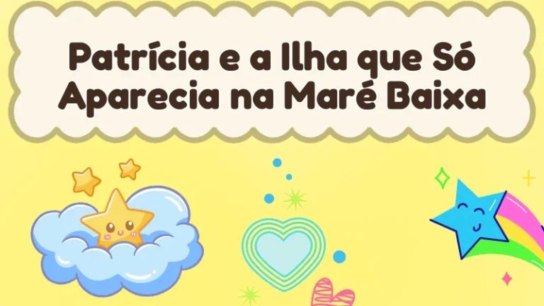 Capa da história infantil Patrícia e a Ilha que Só Aparecia na Maré Baixa