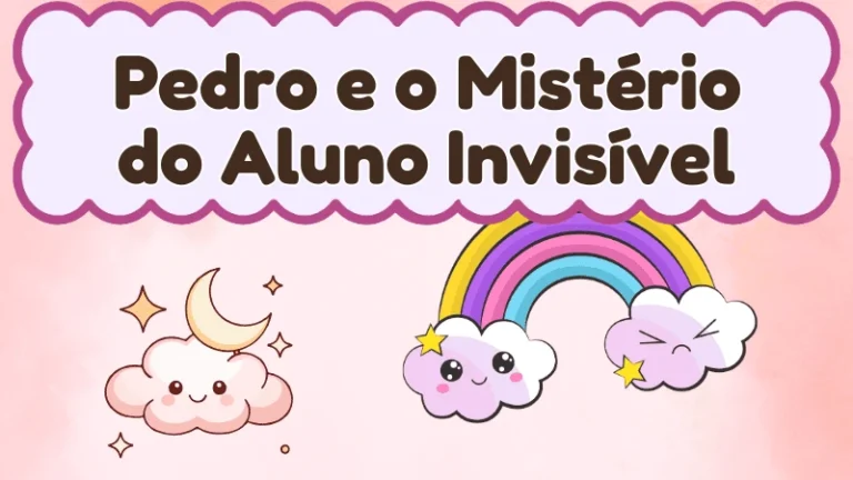 Capa da história infantil Pedro e o Mistério do Aluno Invisível