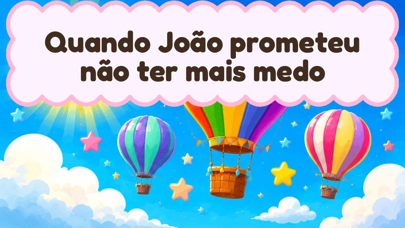 Capa da história infantil Quando João prometeu não ter mais medo