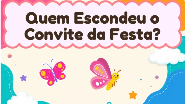 Capa da história infantil Quem Escondeu o Convite da Festa?