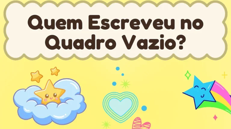 Capa da história infantil Quem Escreveu no Quadro Vazio?