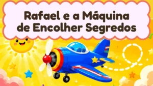 Capa da história infantil Rafael e a Máquina de Encolher Segredos