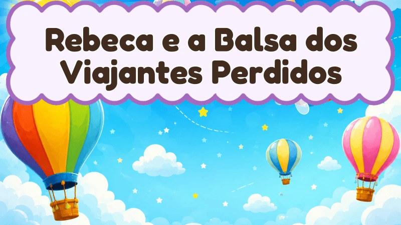 Capa da história infantil Rebeca e a Balsa dos Viajantes Perdidos