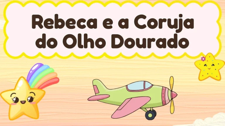 Capa da história infantil Rebeca e a Coruja do Olho Dourado
