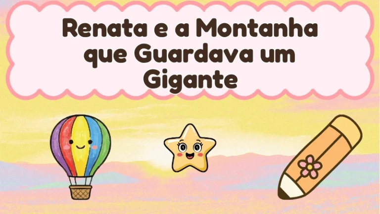 Capa da história infantil Renata e a Montanha que Guardava um Gigante