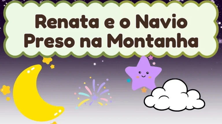 Capa da história infantil Renata e o Navio Preso na Montanha