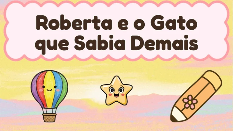 Capa da história infantil Roberta e o Gato que Sabia Demais
