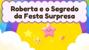 Capa da história infantil Roberta e o Segredo da Festa Surpresa