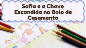 Capa da história infantil Sofia e a Chave Escondida no Bolo de Casamento