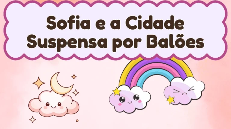 Capa da história infantil Sofia e a Cidade Suspensa por Balões