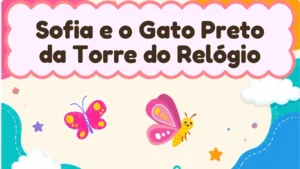 Capa da história infantil Sofia e o Gato Preto da Torre do Relógio