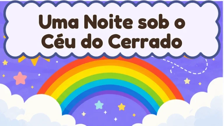 Capa da história infantil Uma Noite sob o Céu do Cerrado