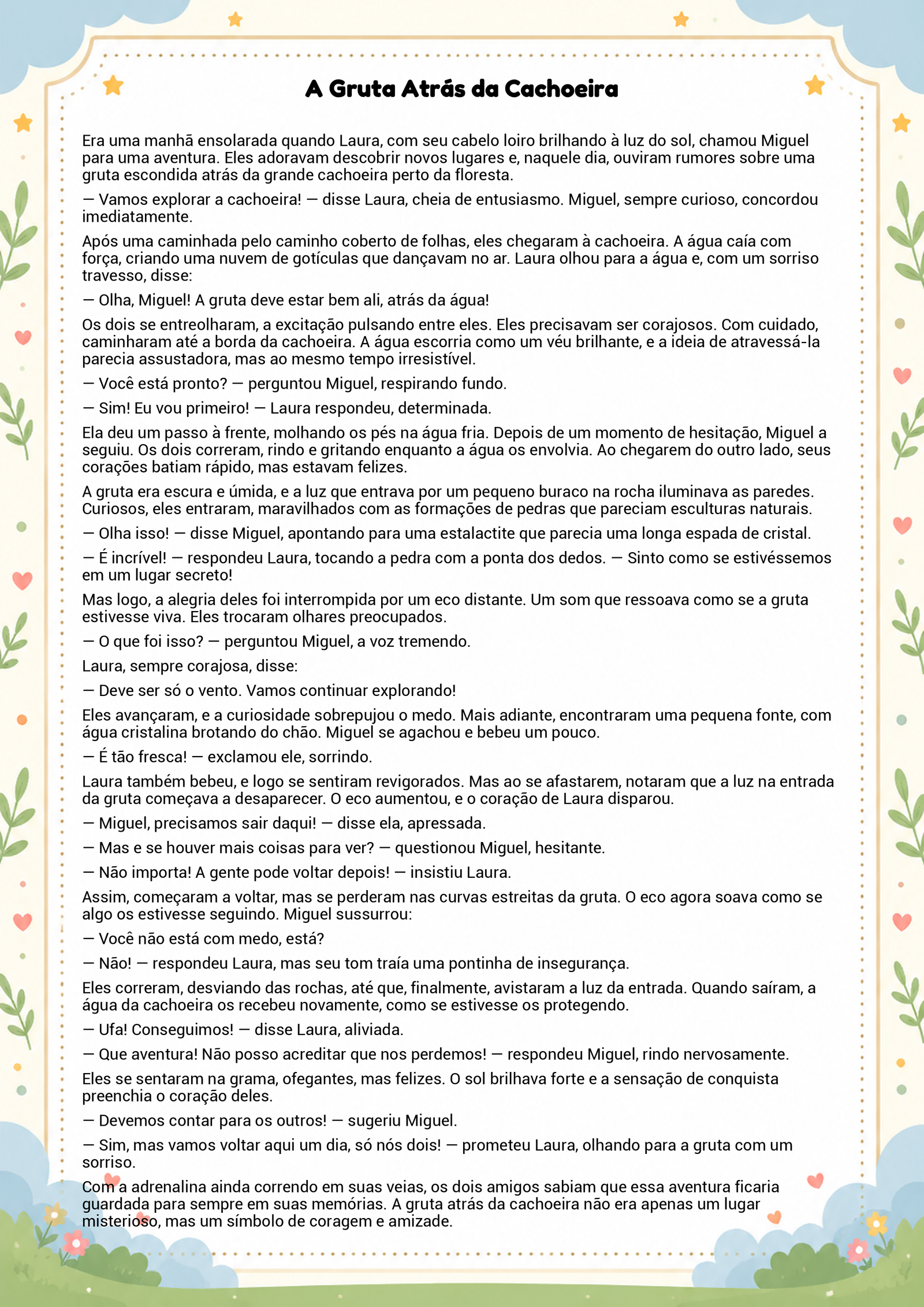 História infantil para imprimir