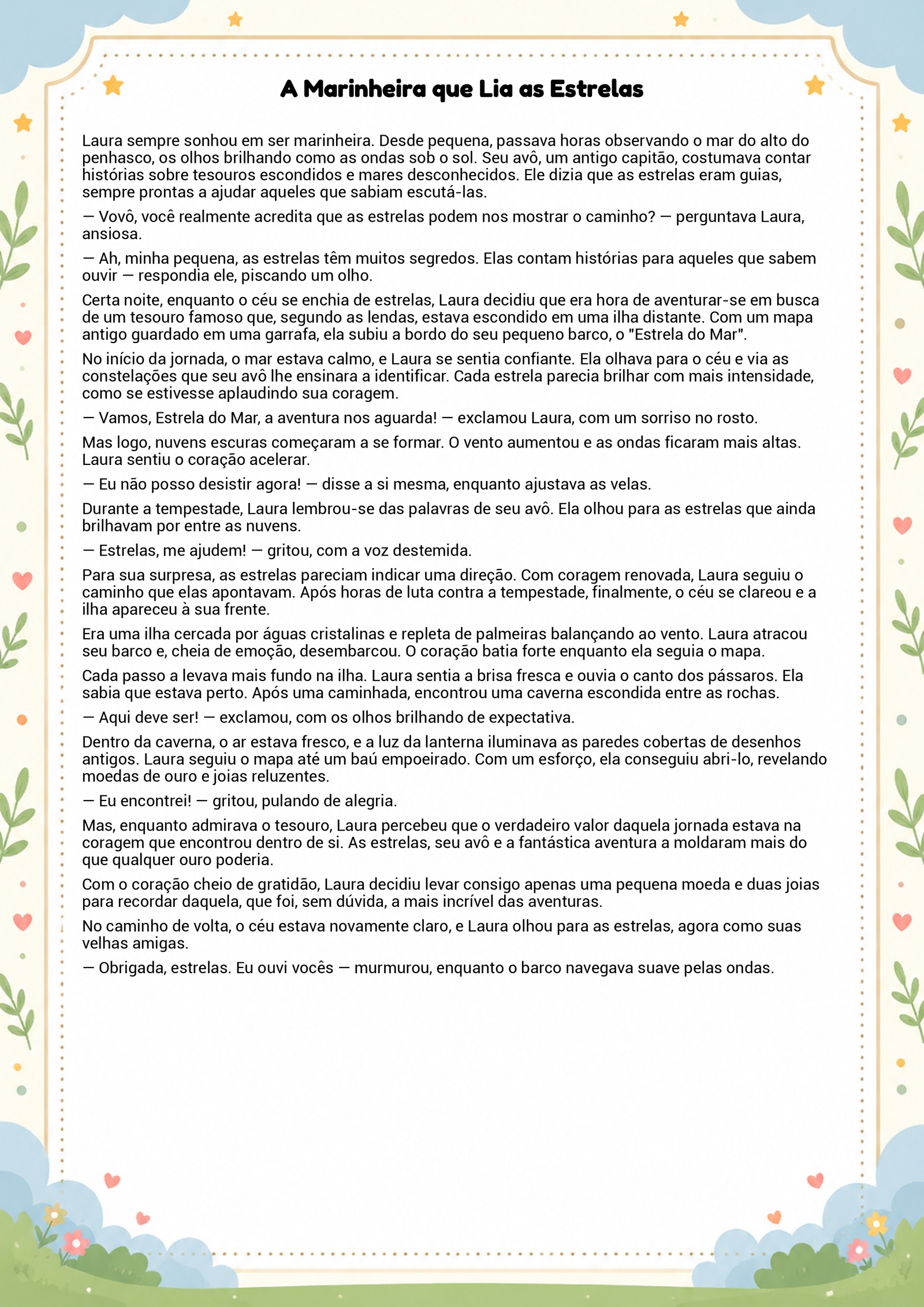 História infantil para imprimir