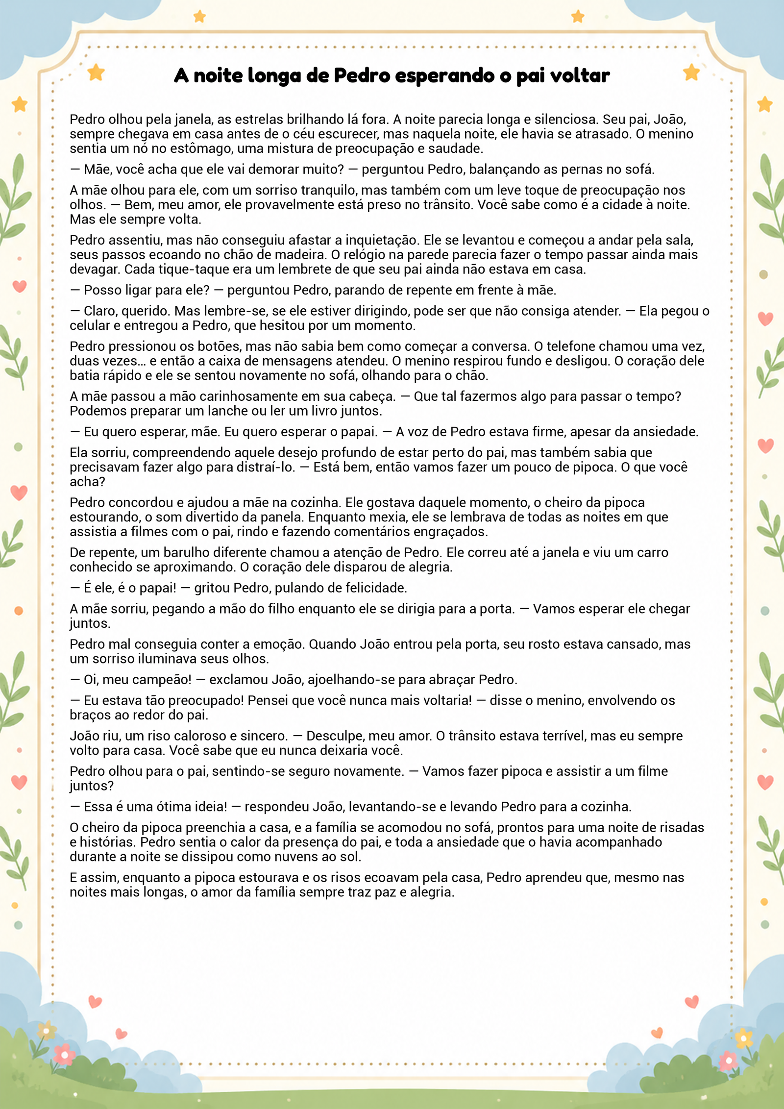 História infantil para imprimir