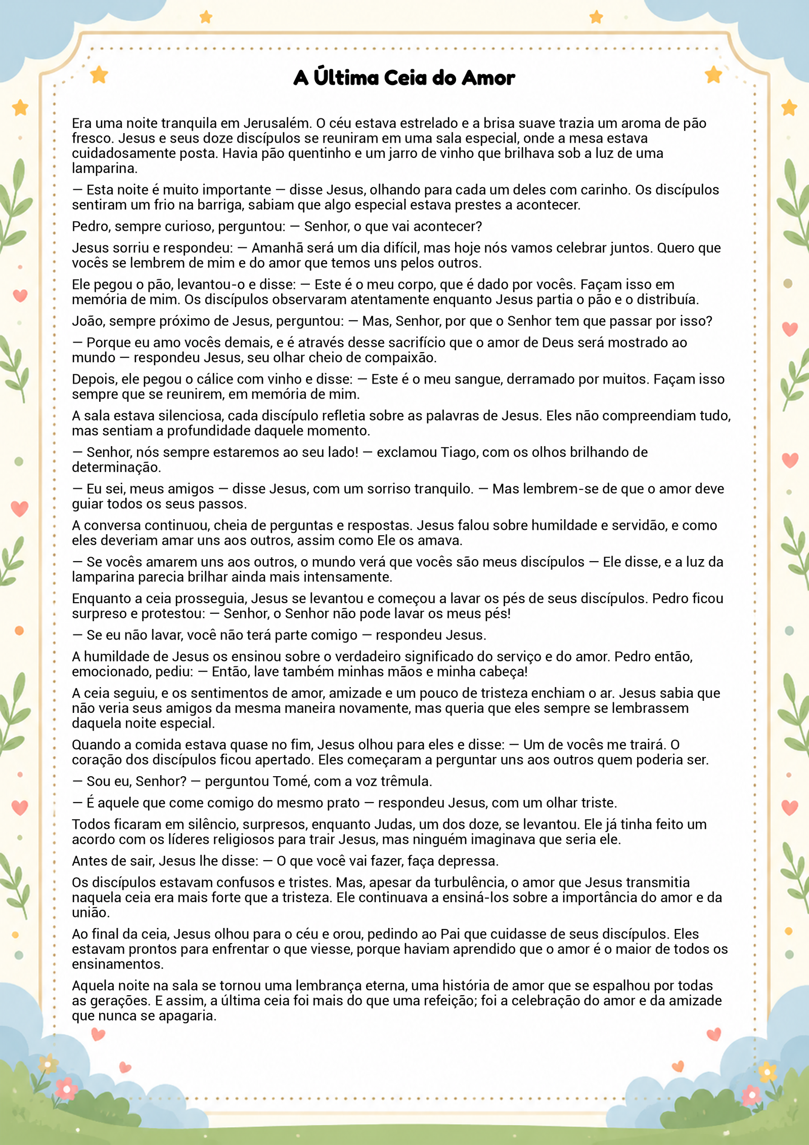 História infantil para imprimir