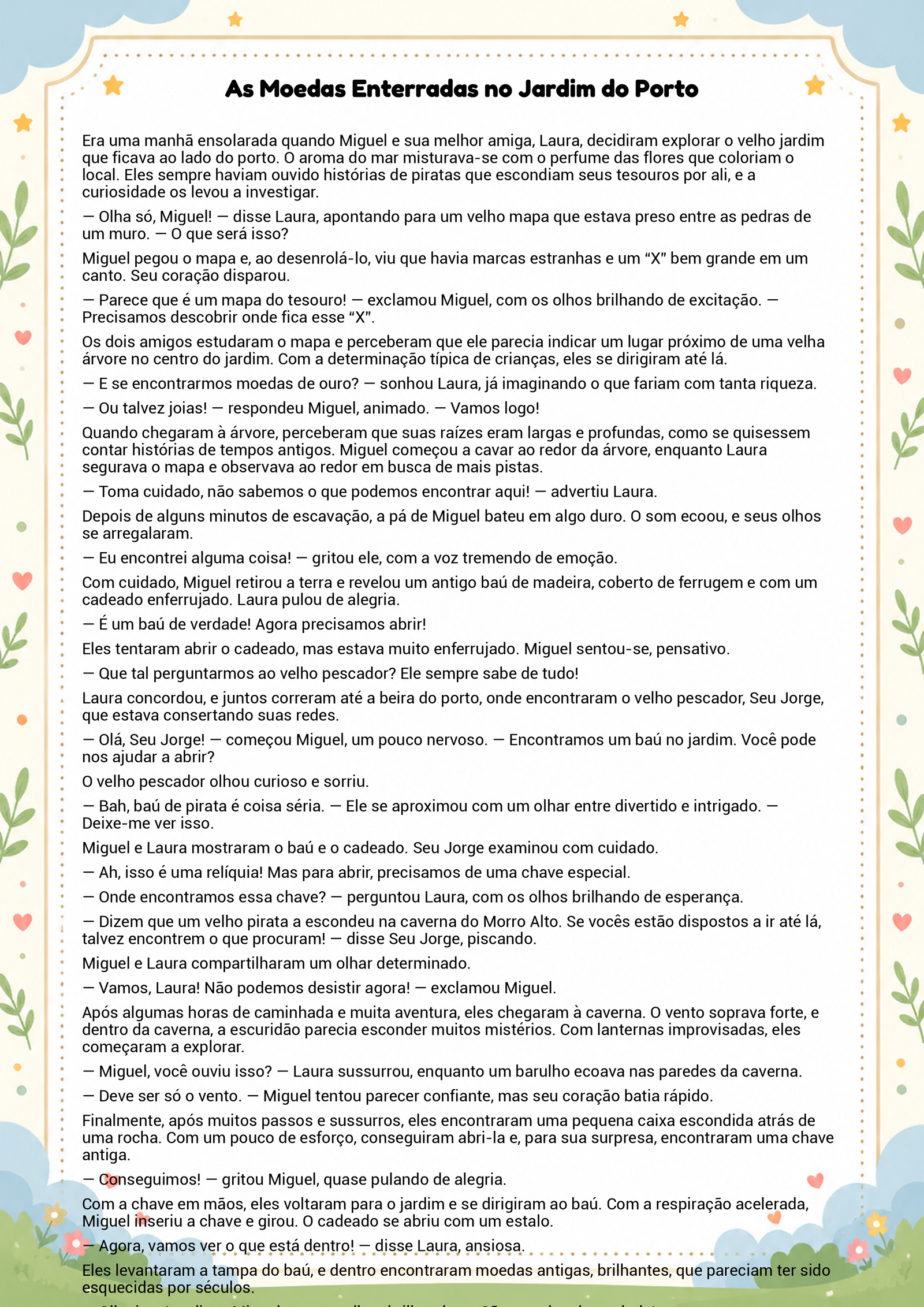História infantil para imprimir