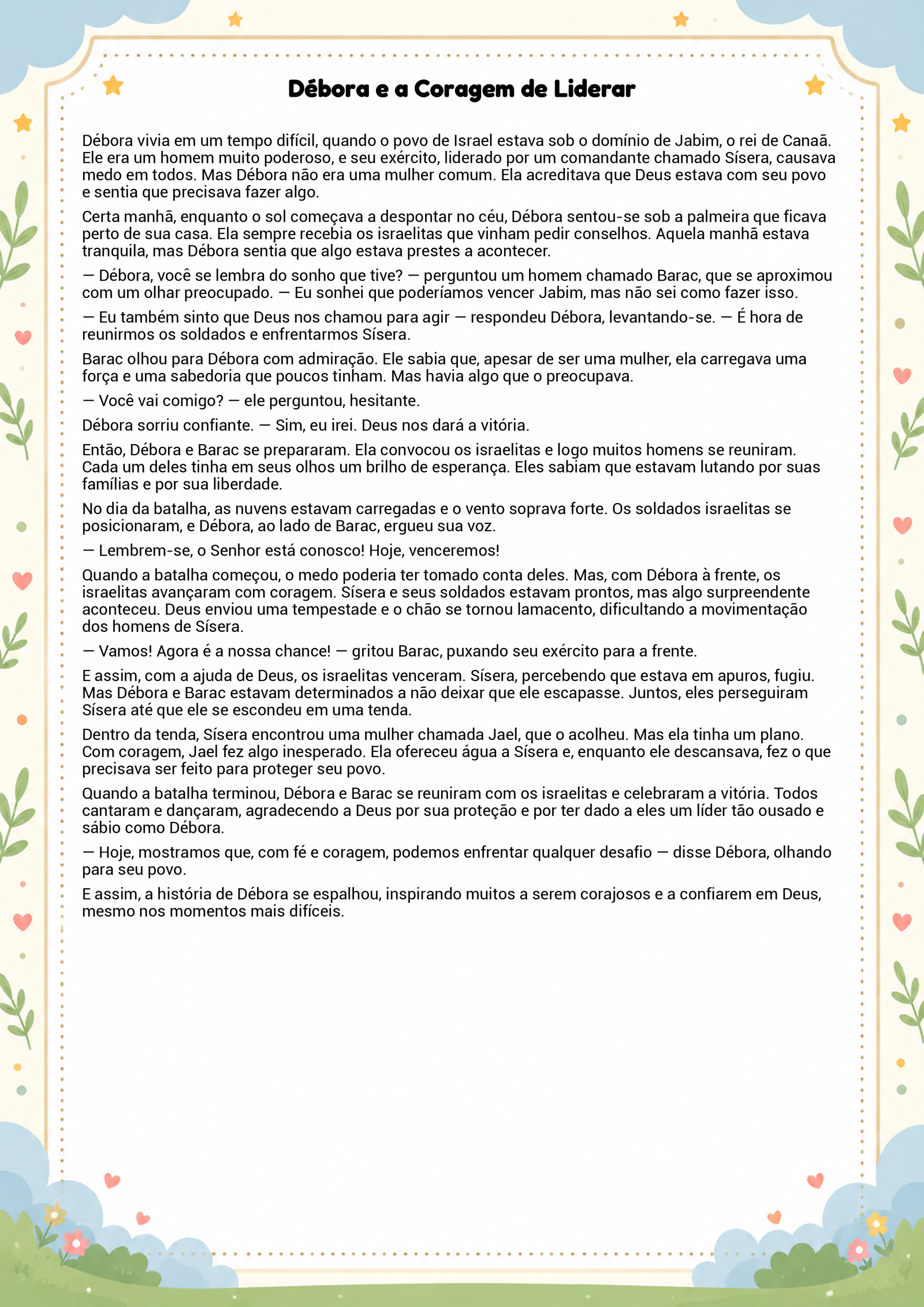História infantil para imprimir