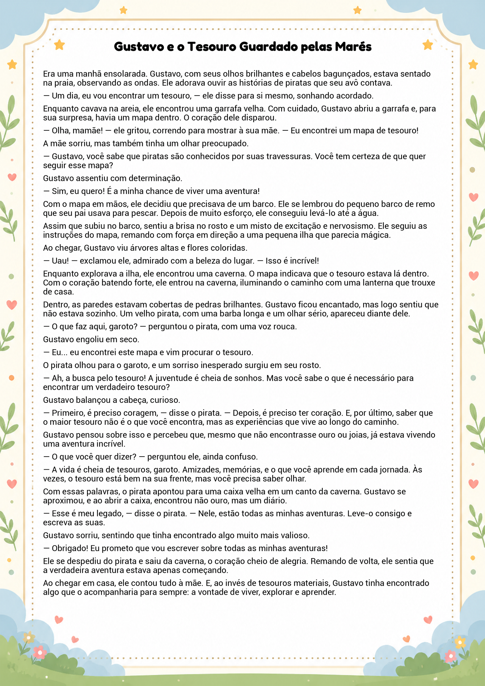 História infantil para imprimir