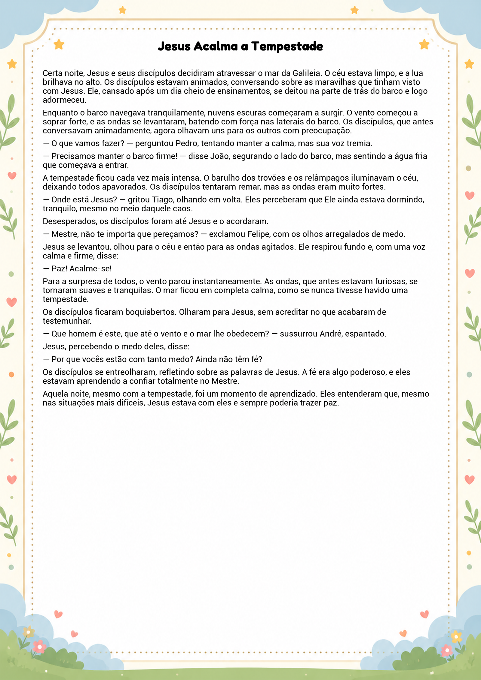 História infantil para imprimir