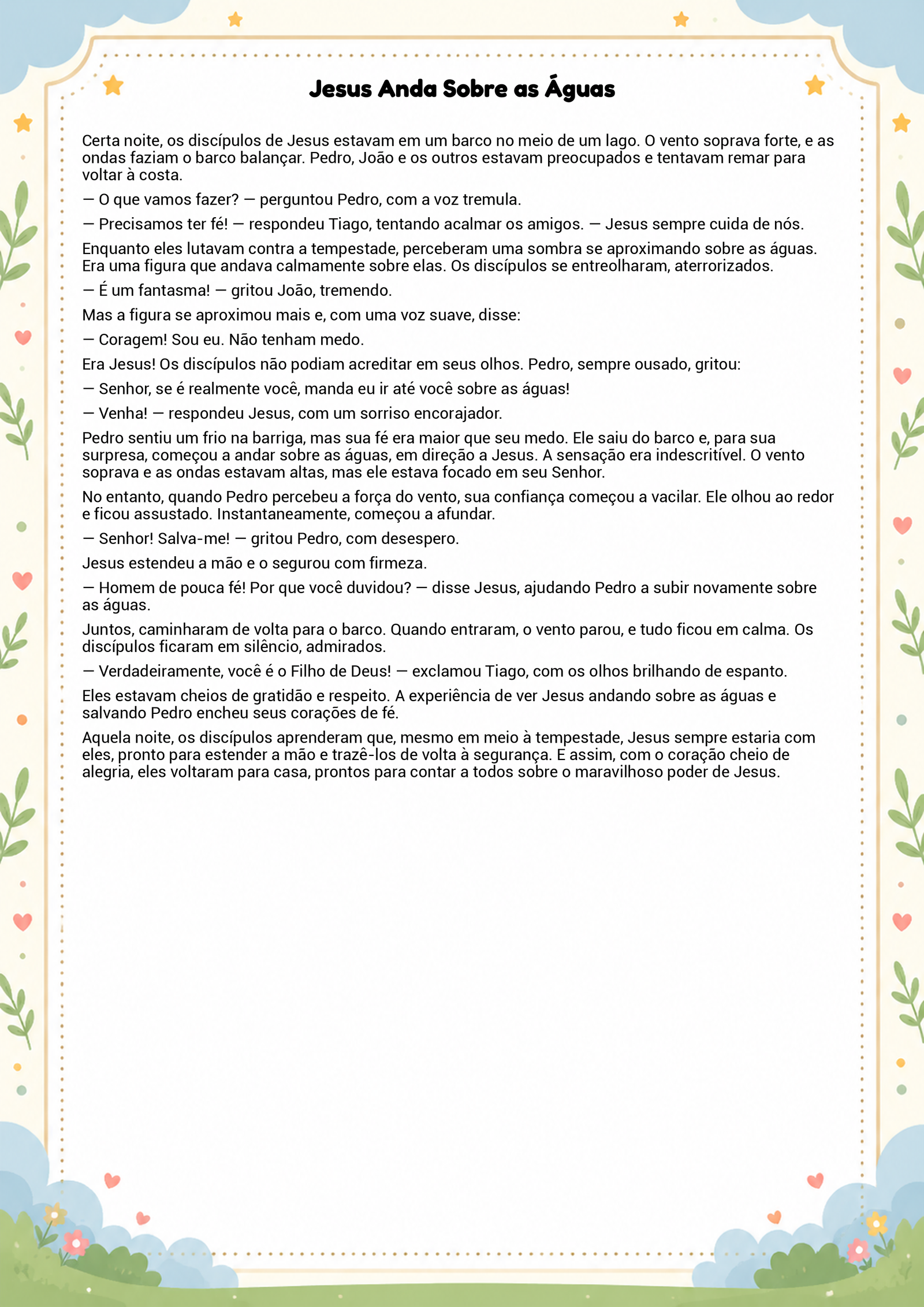 História infantil para imprimir