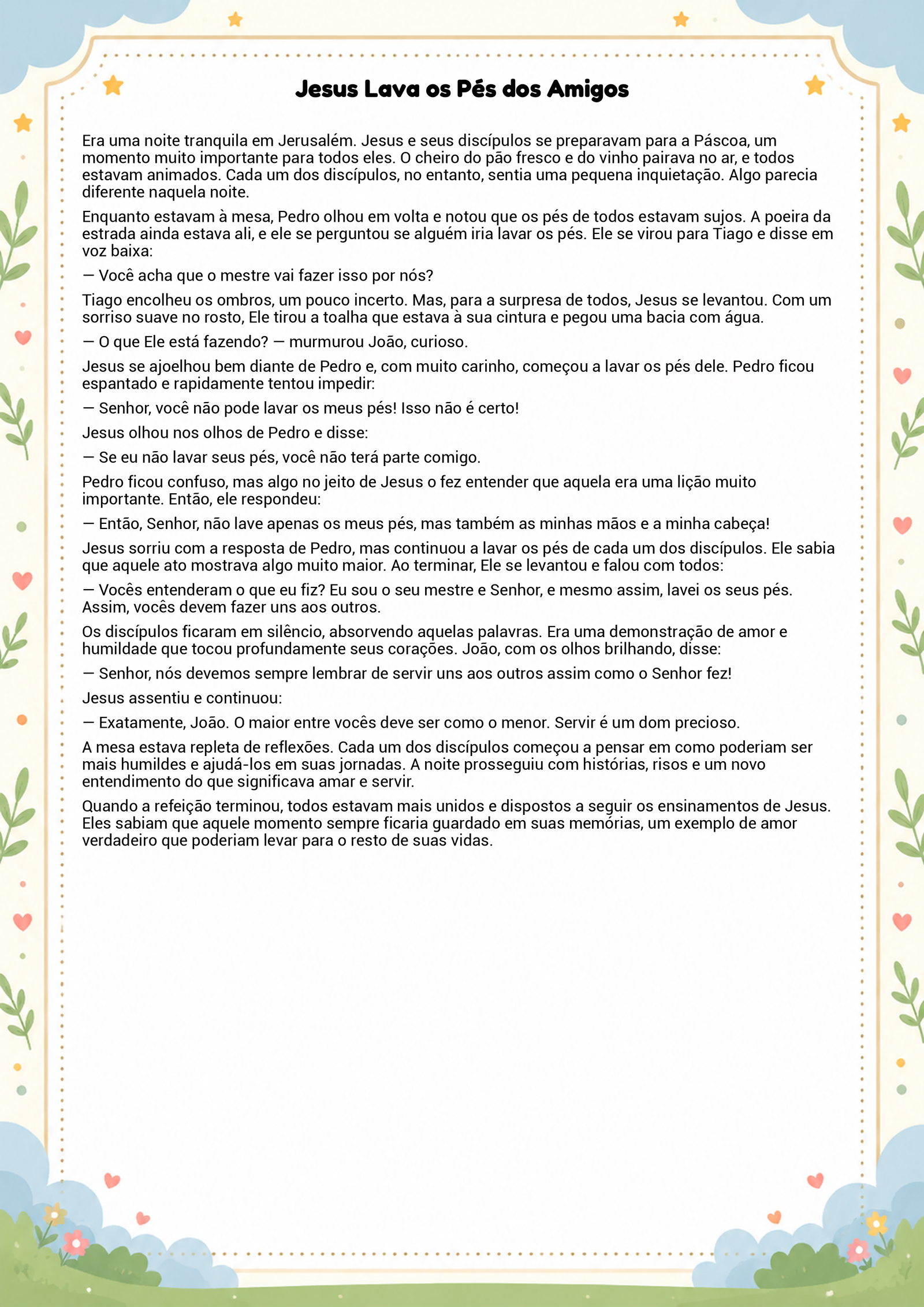 História infantil para imprimir