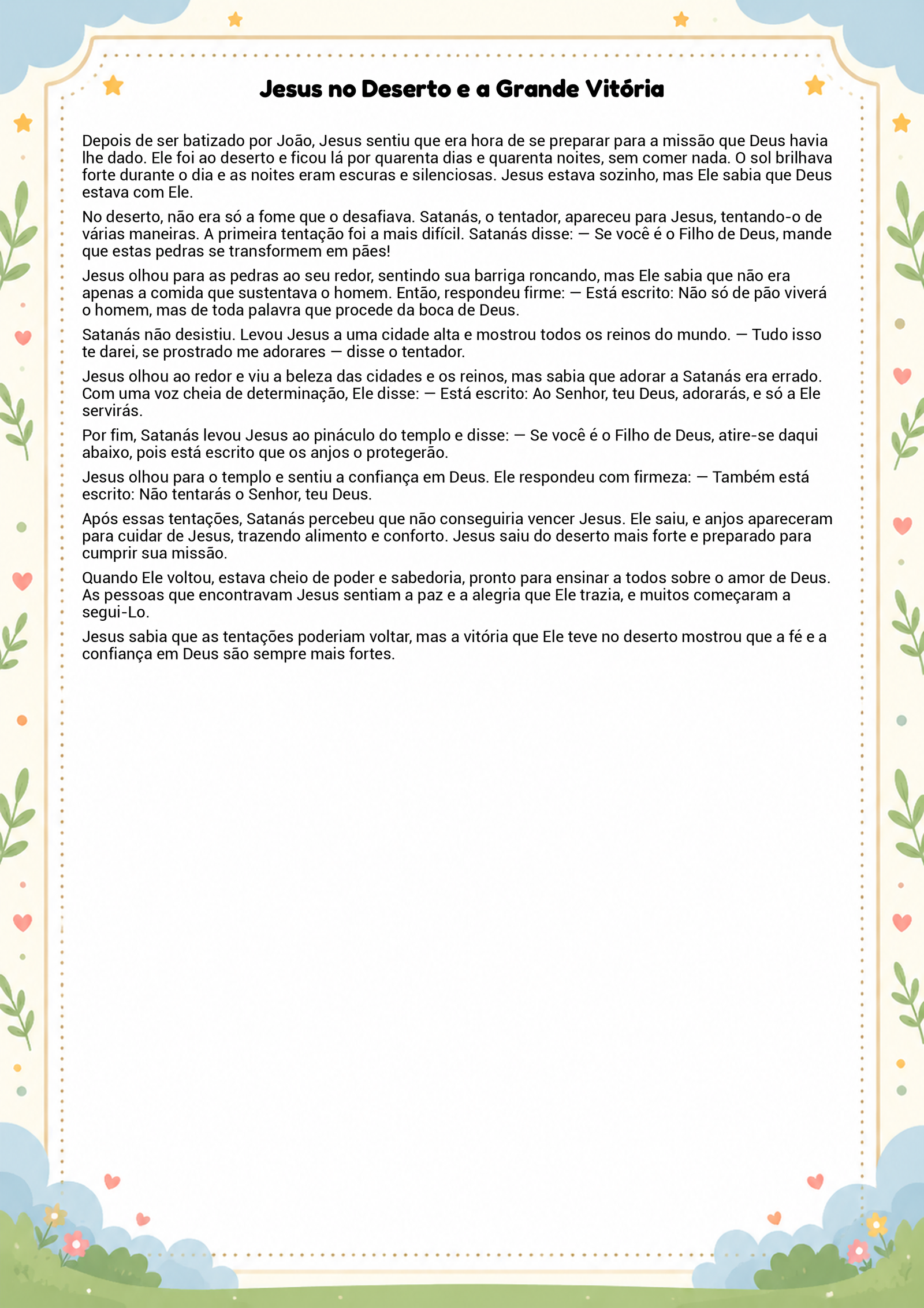 História infantil para imprimir