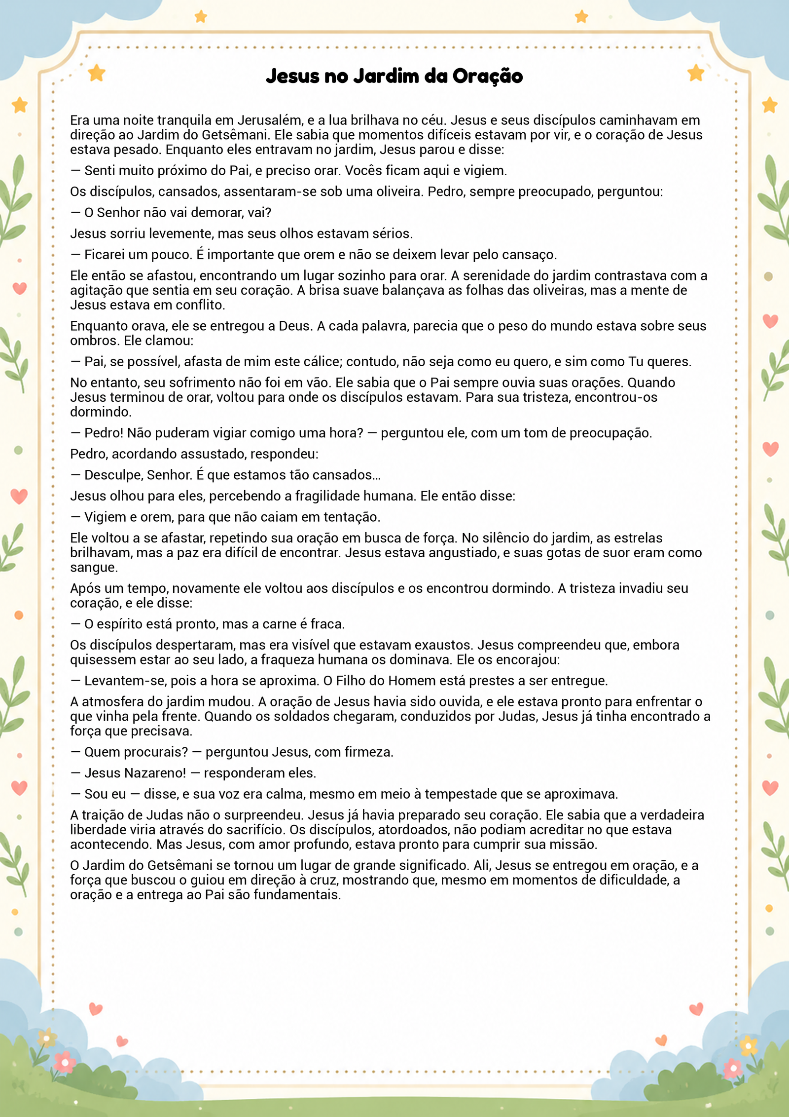 História infantil para imprimir