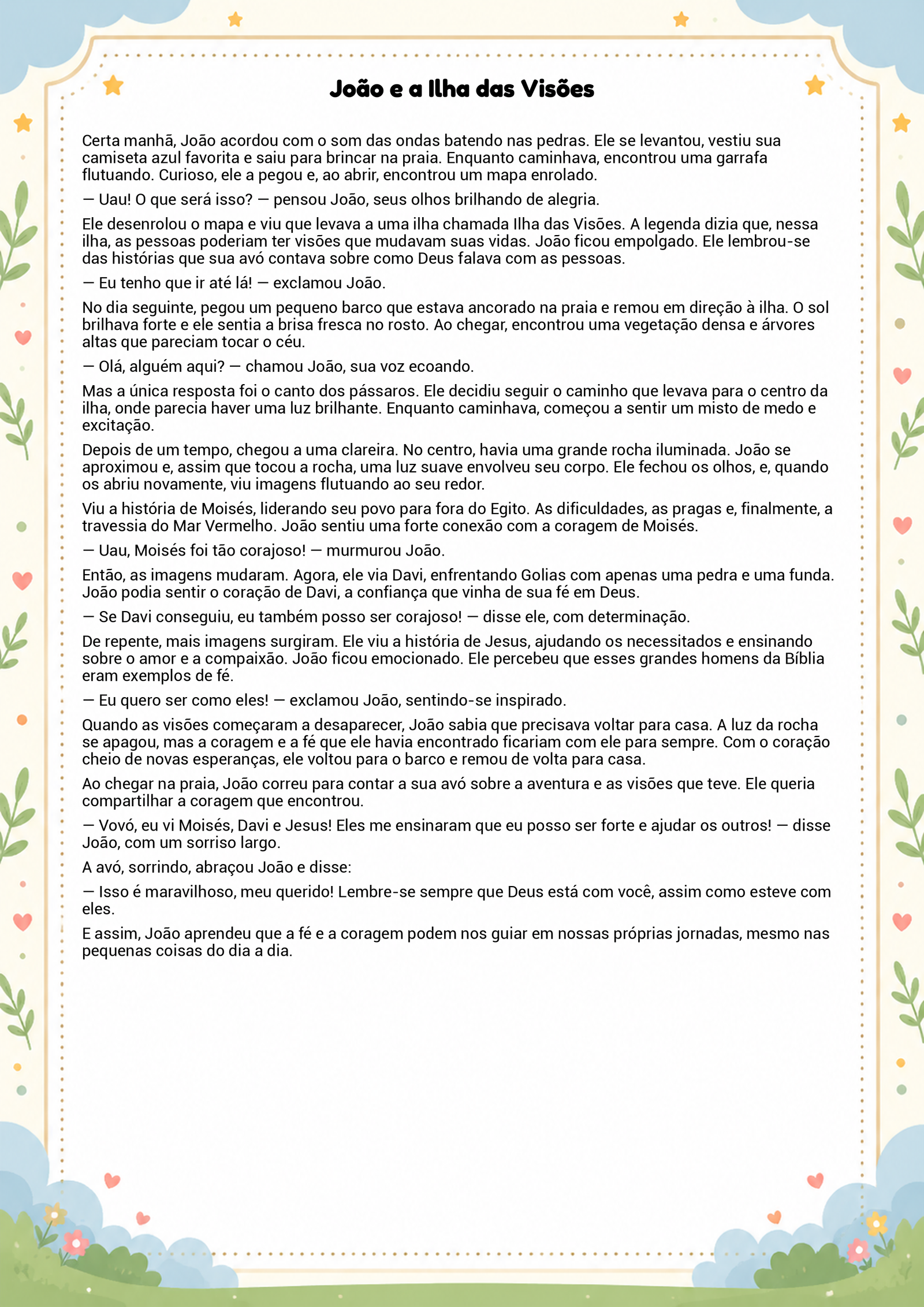 História infantil para imprimir