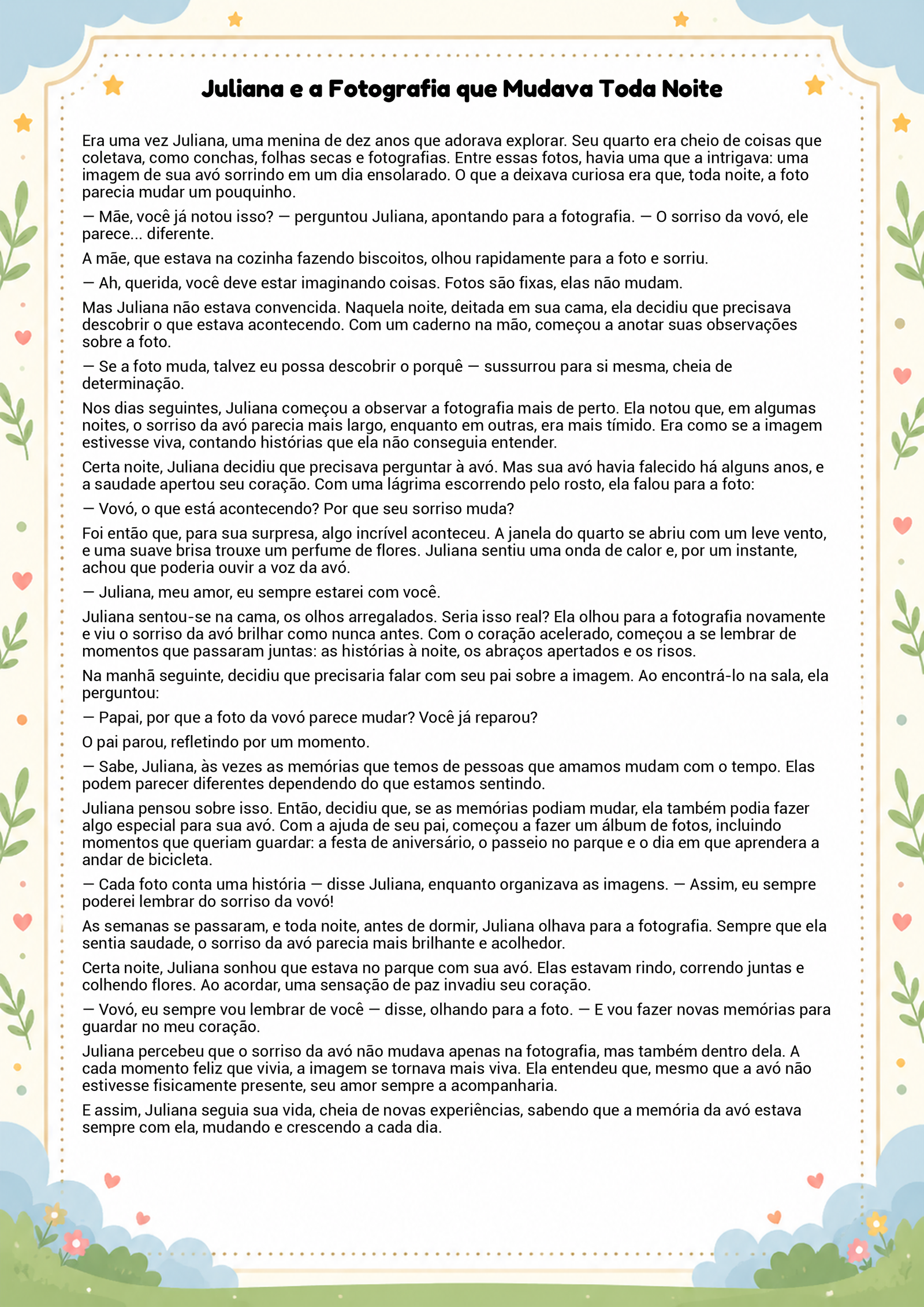 História infantil para imprimir