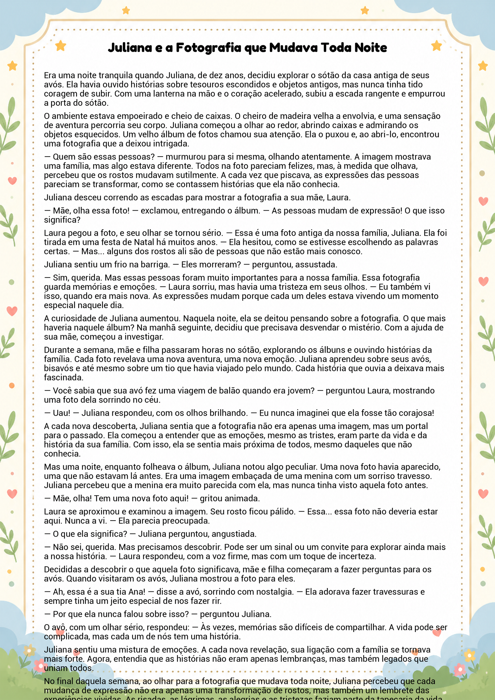 História infantil para imprimir