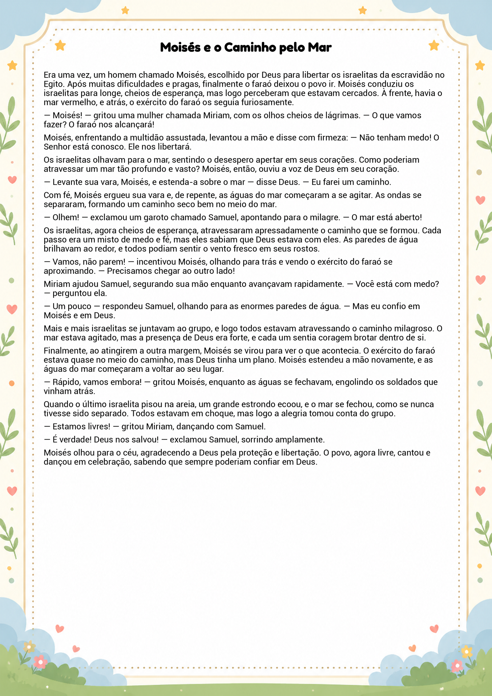 História infantil para imprimir