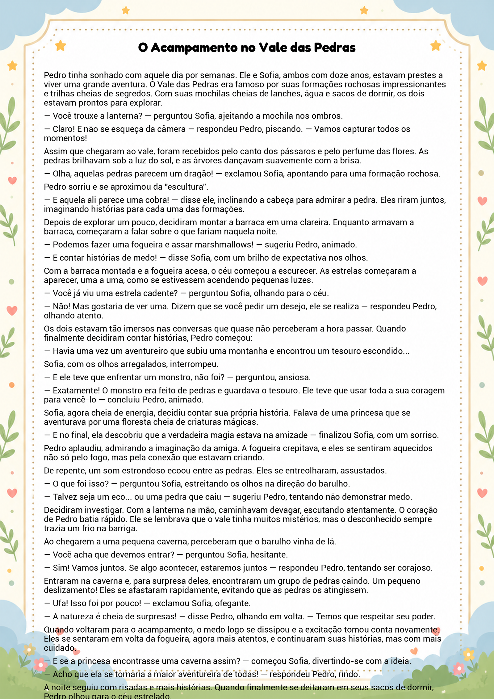 História infantil para imprimir