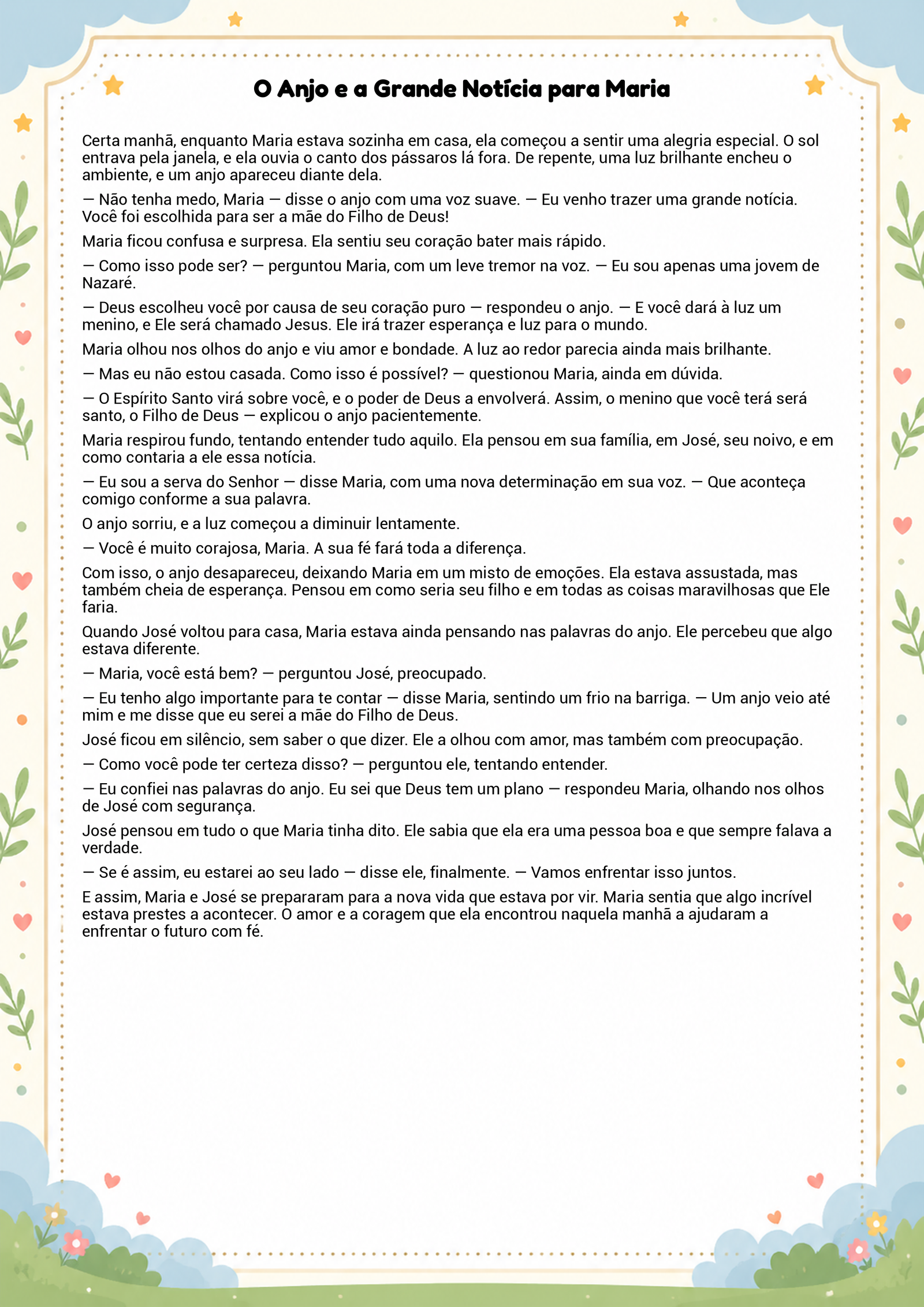 História infantil para imprimir