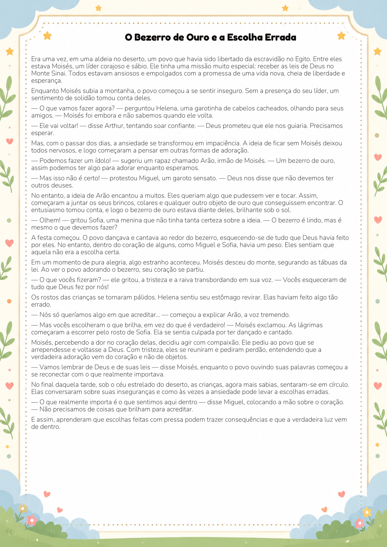 História infantil para imprimir